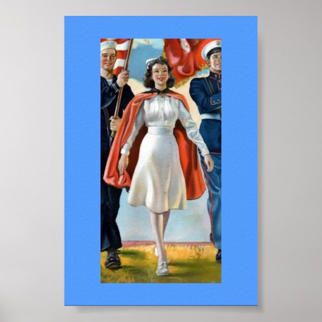 Vintage militärische Krankenversicherung, Poster (Vorne)