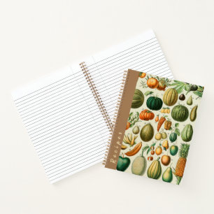 Vintage Millot Garden Fruit & Vegetables Recipes Notizbuch