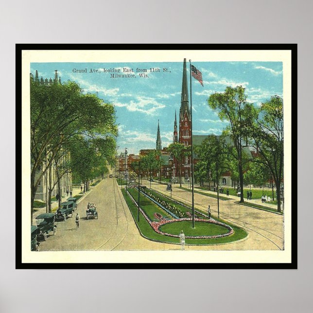 Vintage Milwaukee Poster (Vorne)