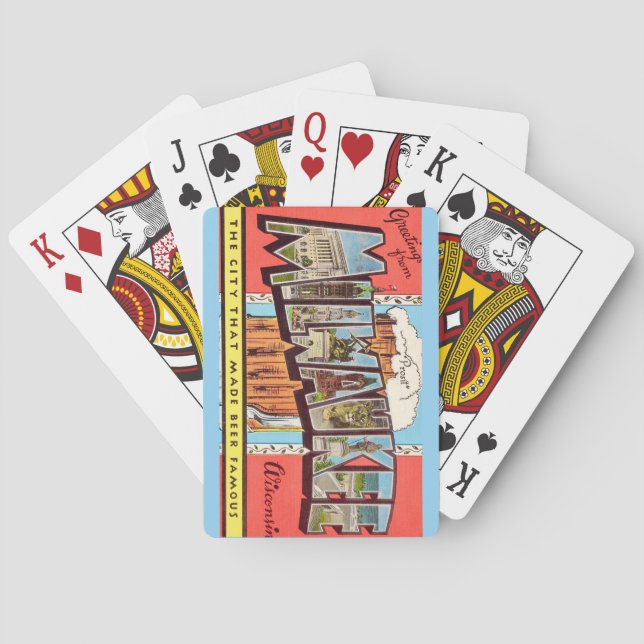 Vintage Milwaukee Spielkarten (Rückseite)