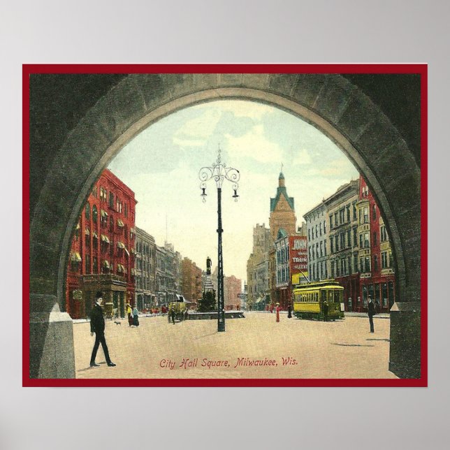 Vintage Milwaukee Wisconsin Poster (Vorne)