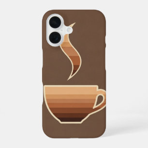 Vintage Minimal Espresso iPhone 16 Hülle