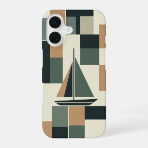 Vintage-Minimalist-Segelschiff iPhone 16 Hülle