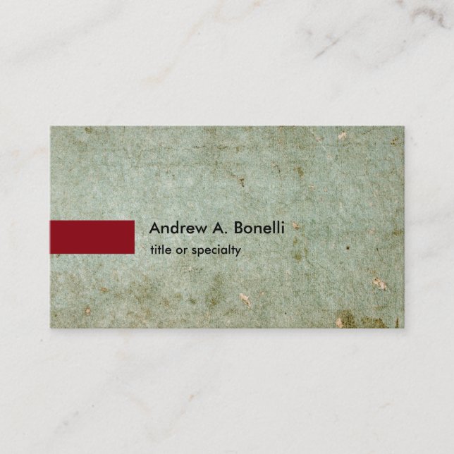 Vintage Minimalistische Berufliche Schlichte Graue Visitenkarte (Vorderseite)