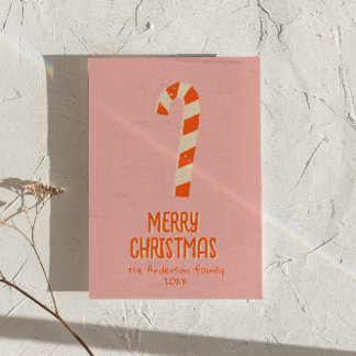 Vintage Minimalistische Weihnachtscreme Bar Non-Fo Feiertagskarte