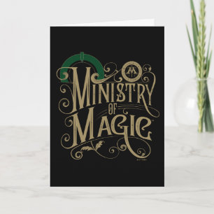 Vintage MINISTERIUM FÜR MAGIE™ Grafik Karte