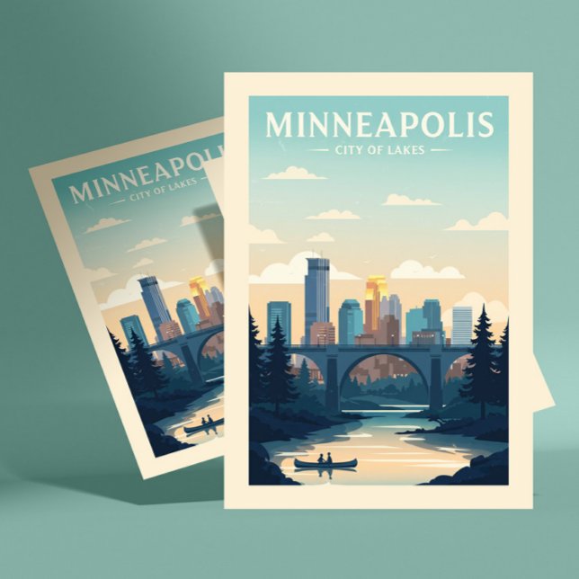 Vintage Minneapolis Postkarte (Von Creator hochgeladen)