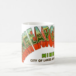 Vintage Minneapolis Postkarte Kaffeetasse