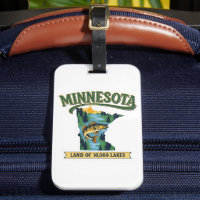Vintage-Minnesota-Karte Land der 10000 Seen