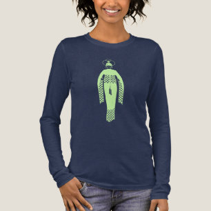 Vintage-Mintgrüner-Turban-Dame im Jugendstil Tri-Blend Shirt
