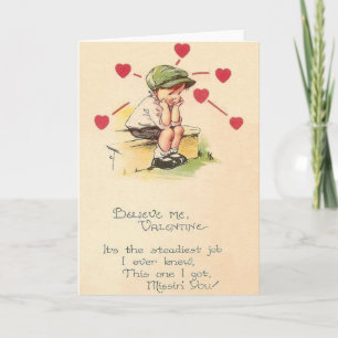 Vintage Missing You Valentinstagskarte Feiertagskarte
