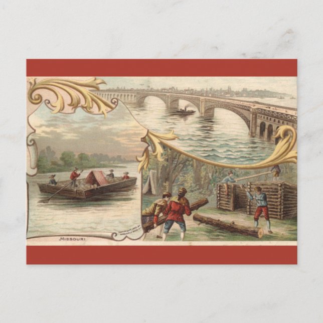 Vintage Missouri Postkarte (Vorderseite)