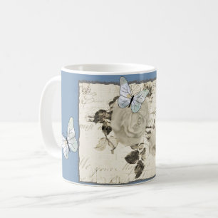 Vintage mit Schmetterlingen Kaffeetasse