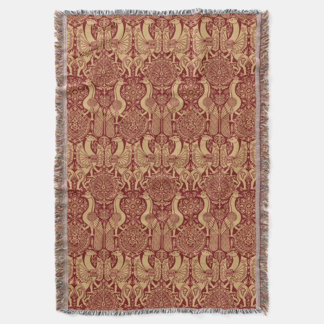 Vintage Mittelalterliche Greifmuster Decke (Vorderseite Vertikal)