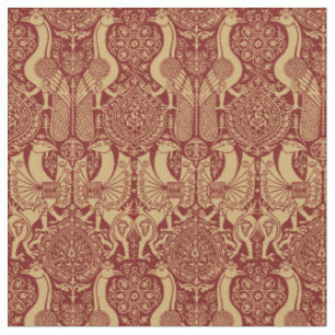 Vintage Mittelalterliche Greifmuster Stoff