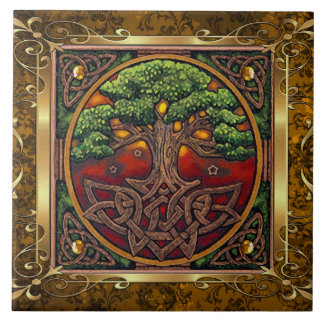 Vintage mittelalterliche Hexerei-Ritualangebot Fliese