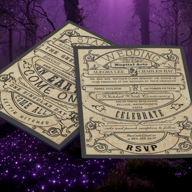 Vintage mittelalterliche Hochzeit der Renaissance Einladung (Von Creator hochgeladen)