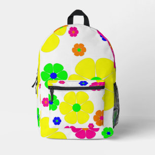 vintage mod Blumenmuster  Bedruckter Rucksack