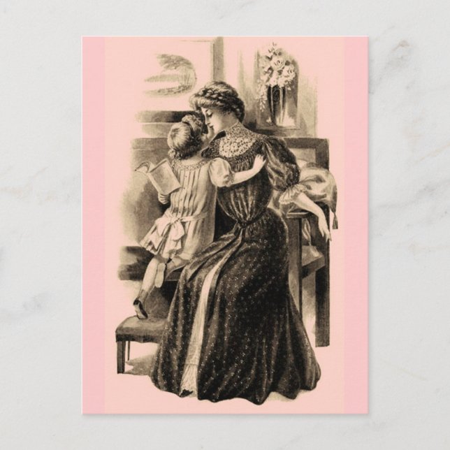 Vintage Mode 1900 Postkarte (Vorderseite)