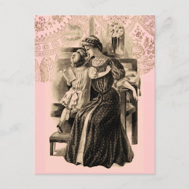 Vintage Mode 1900 Postkarte (Vorderseite)