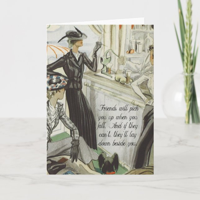 Vintage Mode-Anzeige:  Freundschaft Karte (Vorderseite)