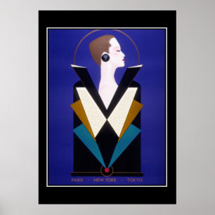 Vintage-Mode-Anzeige Poster Druck