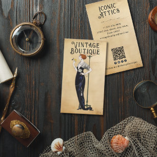 Vintage Mode Boutique Schneiderin Stylistin Visitenkarte