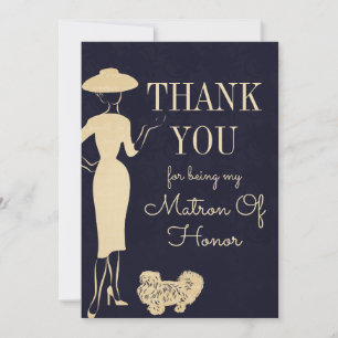 Vintage Mode Danke, Matron of Ehrencard Dankeskarte