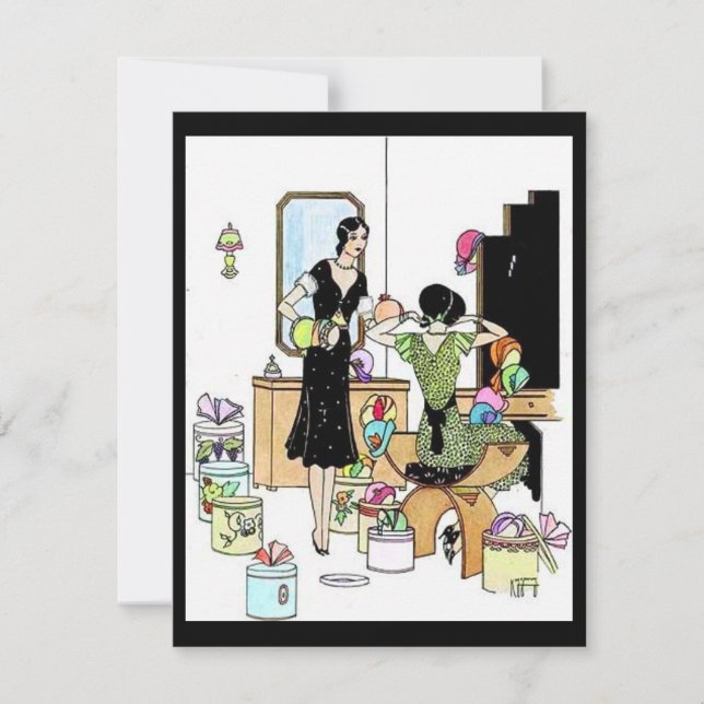 Vintage Mode Einladung (Vorderseite)