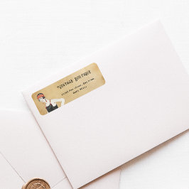 Vintage Mode Illustration Retro-Rücksendeadresse