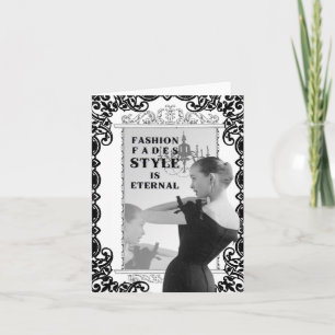 Vintage Mode-notecard Karte