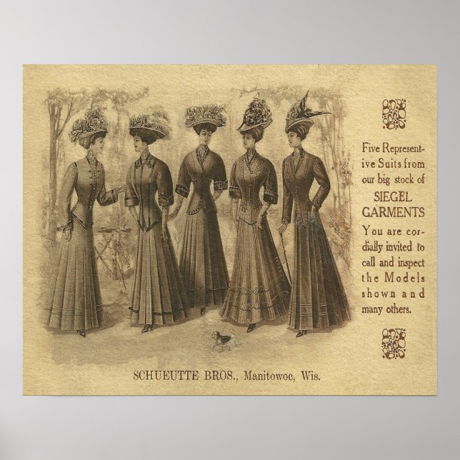 Vintage Mode Poster (Vorne)