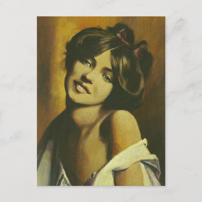 Vintage Mode-Postkarte Postkarte (Vorderseite)