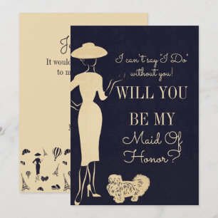 Vintage Mode wird meine Trauzeugin sein Einladung