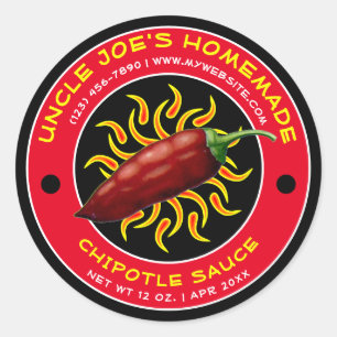 Vintage Modèle Étiquette à la sauce Chipotle maiso