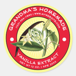 Vintage Modèle Étiquette d'extraction de vanille f