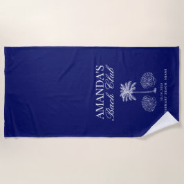 Vintage Modern Navy Beach Bachelorette Club Custom Strandtuch
