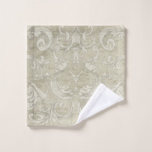 Vintage Moderne Aquarelle Scroll Swirl Gris Damask