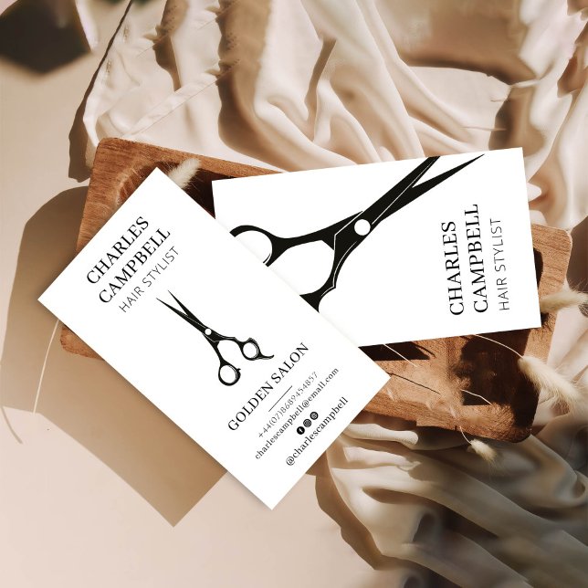 Vintage Moderne Carte de visite noir et blanc (Créateur téléchargé)