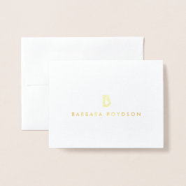 Vintage, moderne Gold Erstkleckkarte Folienkarte