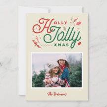 Vintage moderne Weihnachtskarte mit Foto