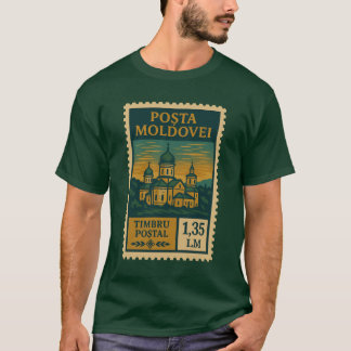 Vintage Moldova Postage Stamp Shirt