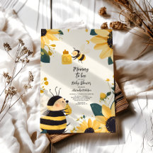 Vintage Mommy to Bee Yellow Floral Baby Dusche