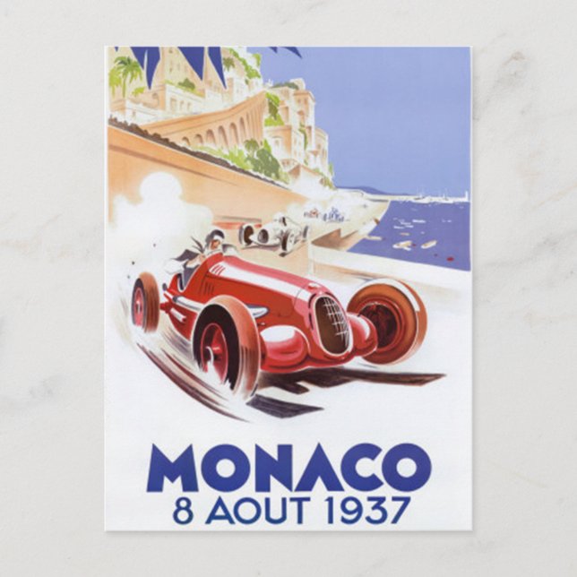 Vintage Monaco - Postkarte (Vorderseite)