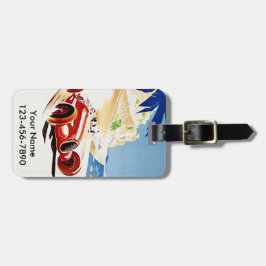 Vintage Monaco-Reise-kundenspezifischer Gepäckanhänger