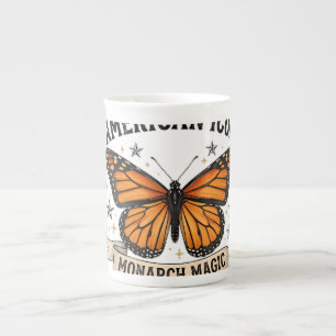 Vintage Monarch-Schmetterling Amerikanisches Icon  Prozellantasse