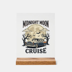 Vintage Mond Auto Gothic Klassiker Halloween Dekor