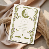 Vintage Mond Botanischer Babyshower