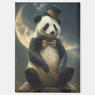 Vintage-Mond-Panda-Bär Magnet