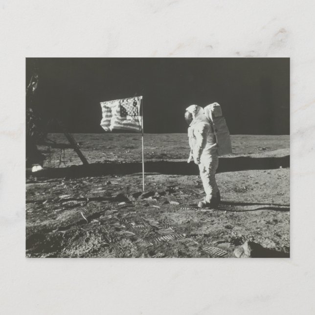 Vintage Mondlandungskarte Postkarte (Vorderseite)